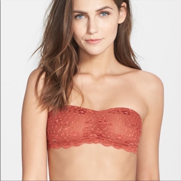 NWT Free People Essential Lace Bandeau in Terracotta Size Small - Picture 3 of 11